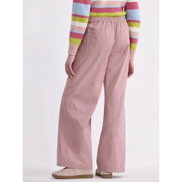 No Boundaries Womens Wide Leg Drawstring Pants Pull-On Mid-Rise Pink Sz M (8-10) - Picture 2 of 7